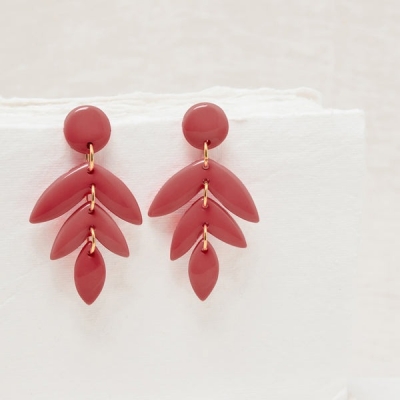 Boucles d'oreilles Fanette Pourpre