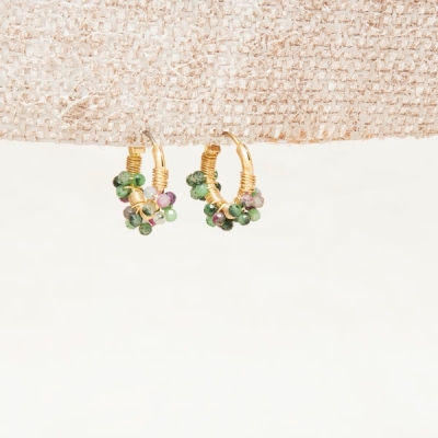 Boucles d'oreilles Dora Rubis Zoisite