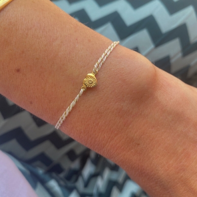 Bracelet Amore cordon blanc