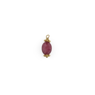 Pendentif Stone Rubis Rose