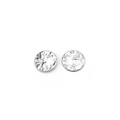 Boucles d'oreilles puce Moon M plaqué argent